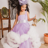 Blueberry Ruffled Gown 