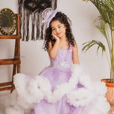 Soft Tulle Blueberry Gown 