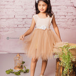 Mocha Crochet Tutu Dress for Little Girls 