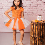 Orange Blaze Tutu Party Dress for Girls 