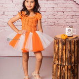 Orange Blaze Tutu Party Dress for Girls 