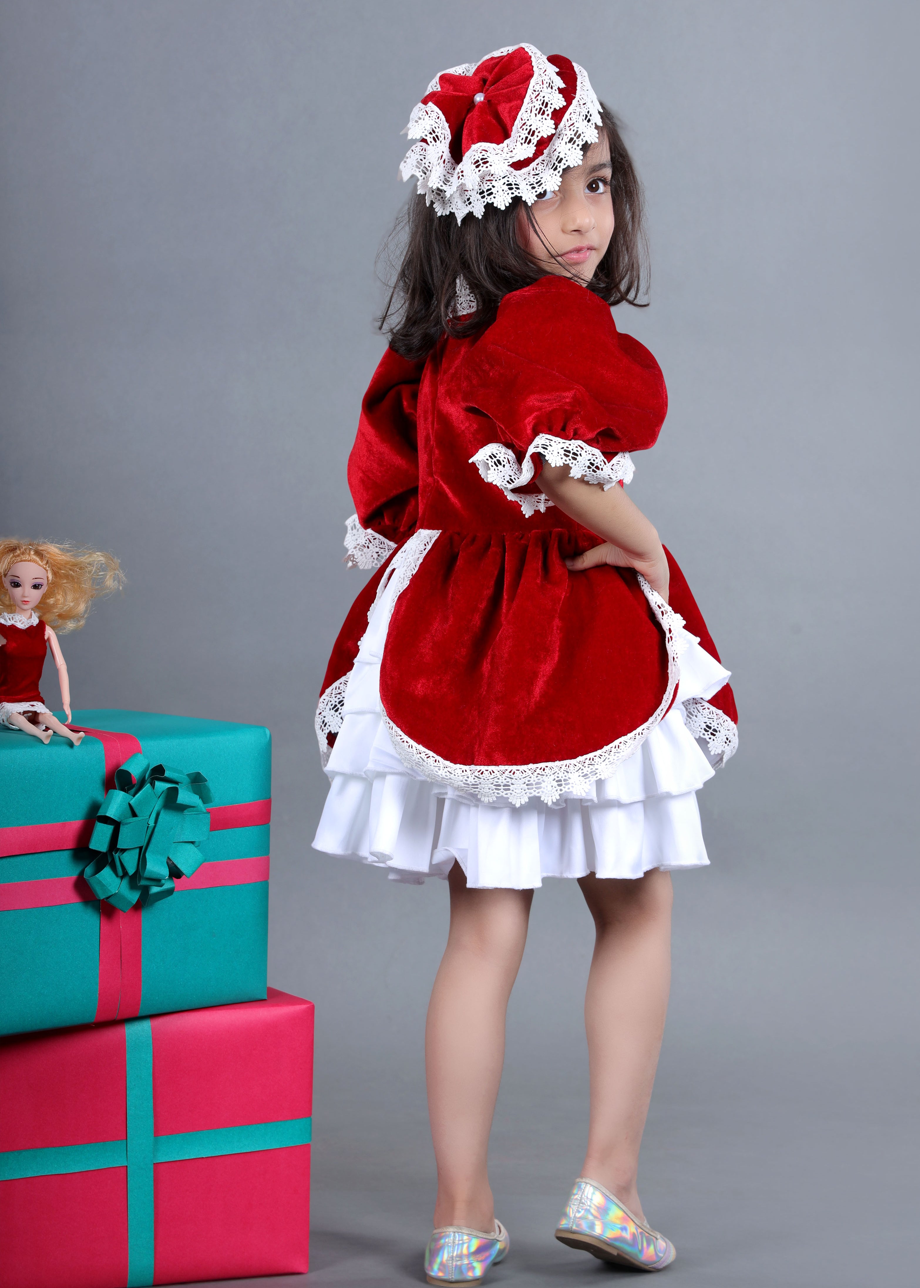 Red Elf Dress for Christmas Theme 