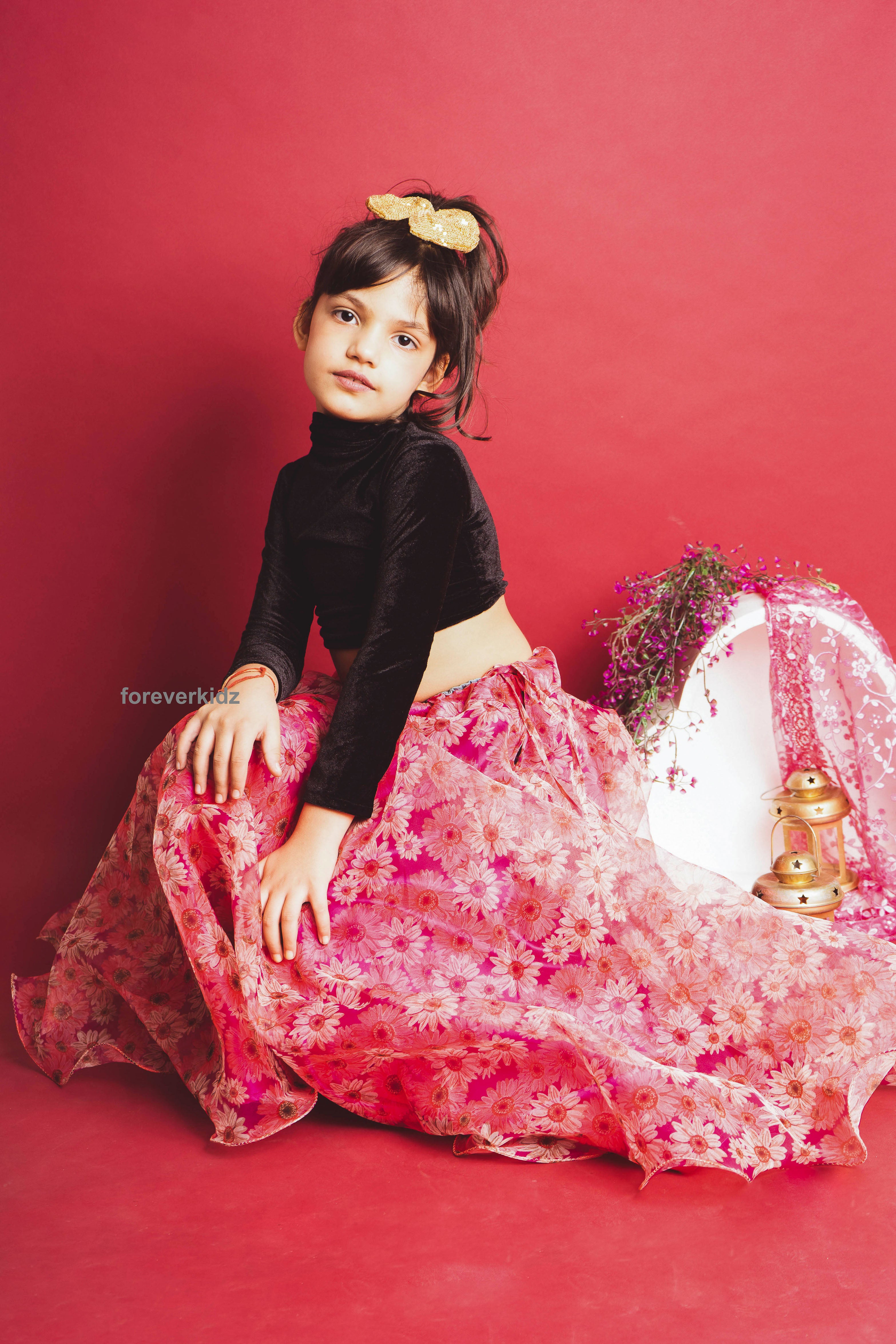 Pattu Lehenga for Kids - Indian Dresses