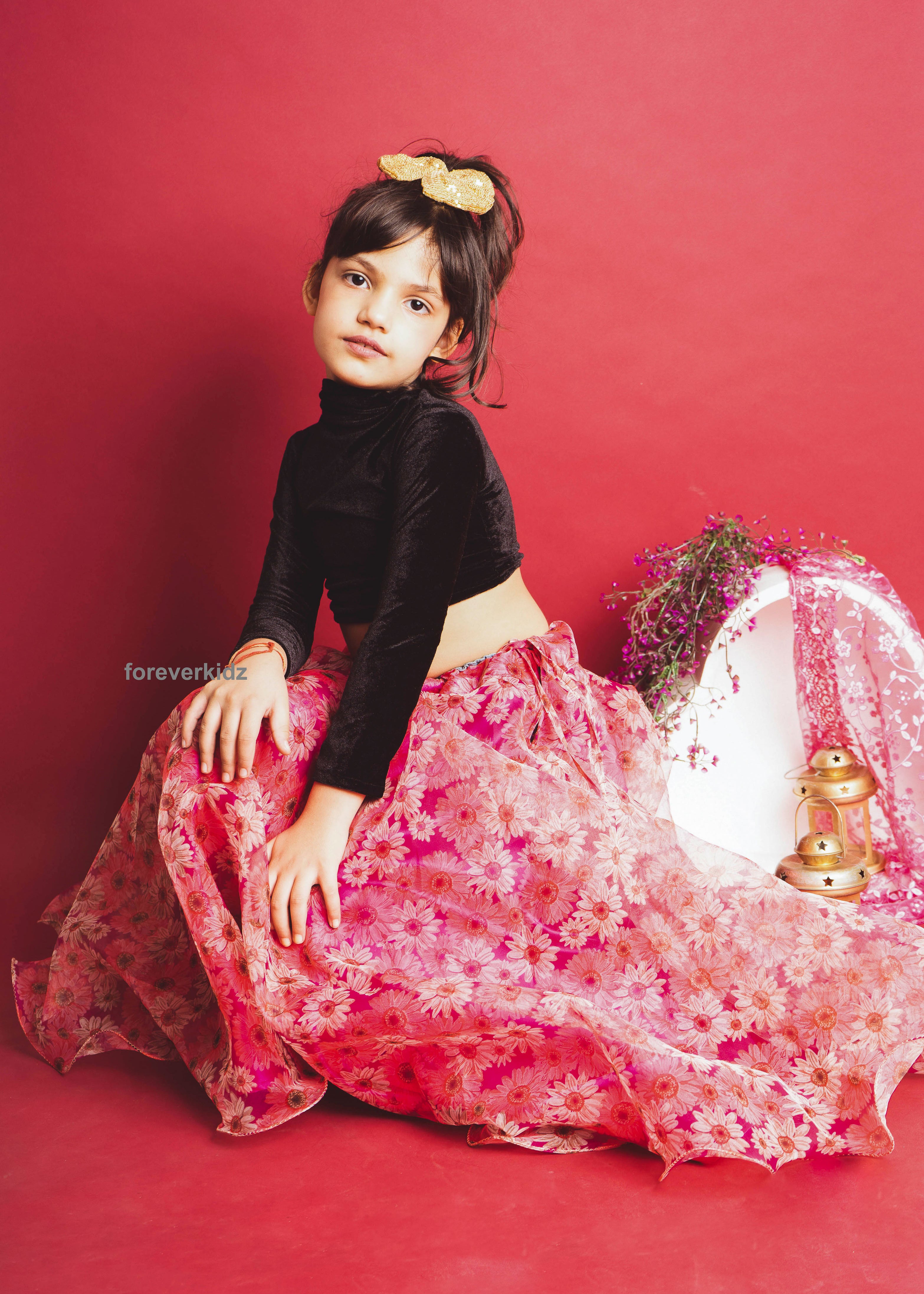 Floral Lehenga Designs for Little Diva