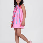 Pink Fringe Dress for Girls