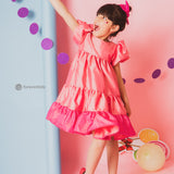 Peach Macaron Frilly Dress