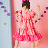 Peach Macaron Frilly Dress