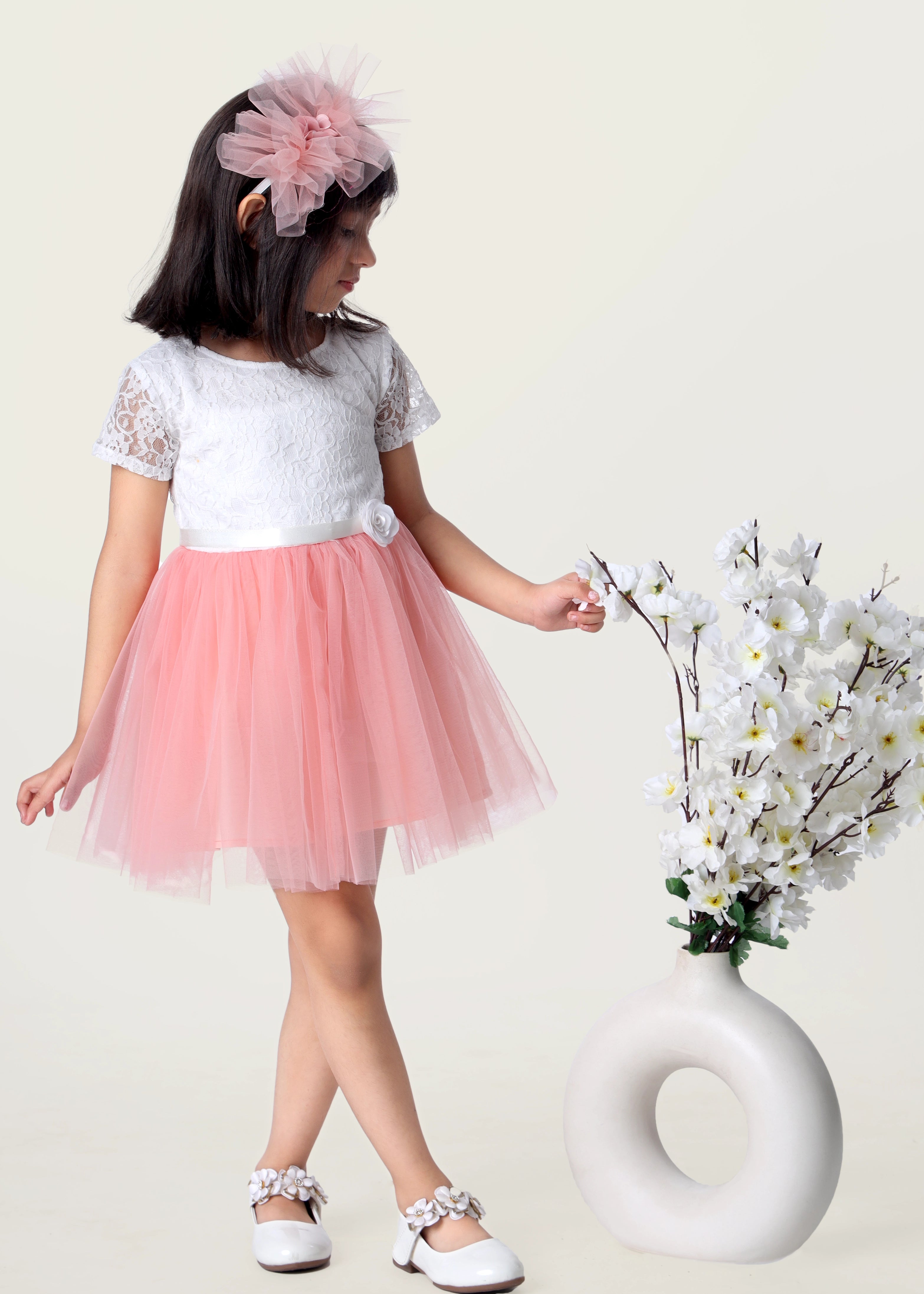 Peach Frock for Kids