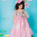 Pink Candy Toffee frilly ruffled Gown