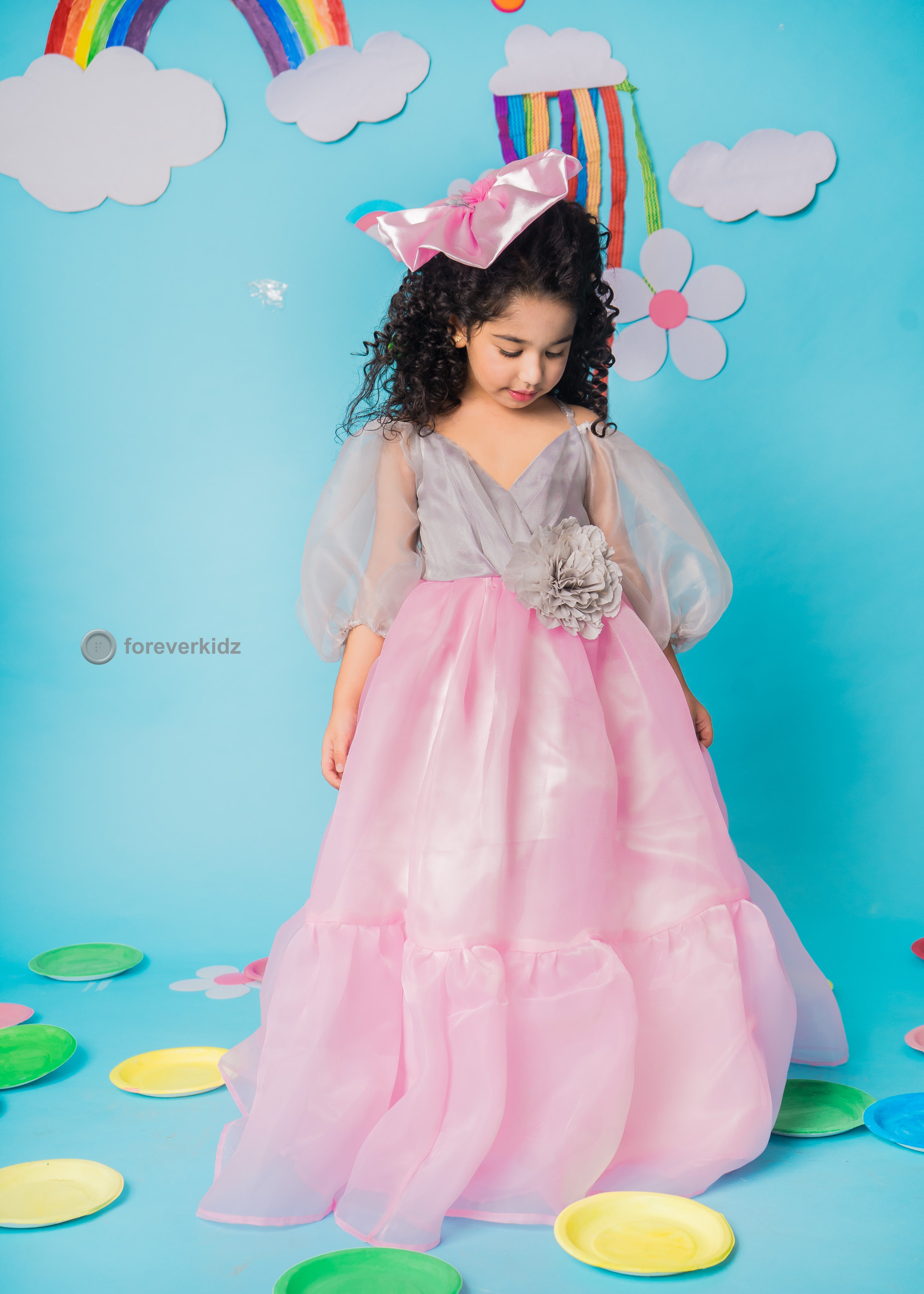 Pink Candy Toffee frilly ruffled Gown