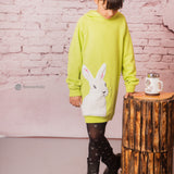 Rabbit Neon Hoodie Dress