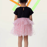 Sparkling Star Dress for Little Girls