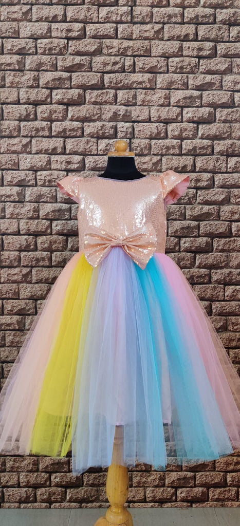 Buy Rainbow Unicorn Dress with Ruffles for Girls Online - ForeverKidz