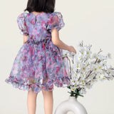 Organza Floral Gown for Little Girls