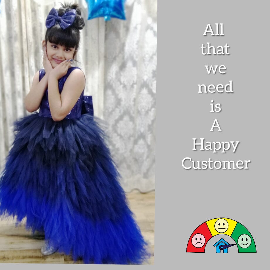 Blue Star Hilow Party dress Gown Forever Kidz 