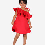 girls red dress