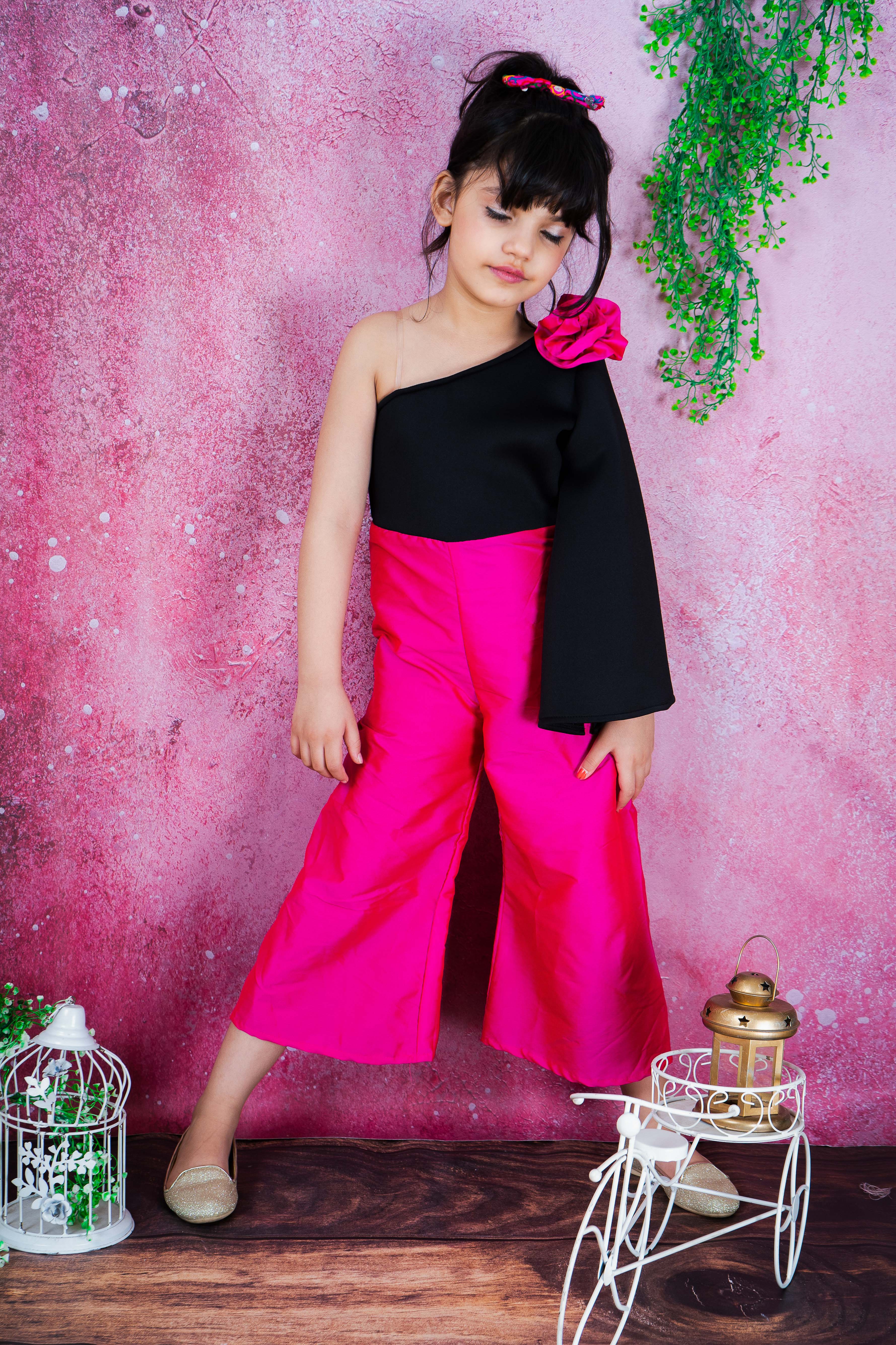 Pink and Black Jumpsuit