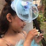 Blue Fancy Cap Fascinator