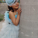 Blue Fancy Hair Cap Fascinator